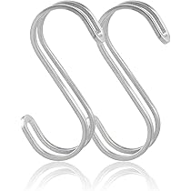 Amazon.co.jp: SORO:U ステンレス ダブル S字フック Mサイズ 2個入 (耐