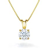 [Gift from New York] ネックレス レディース 一粒ネックレス 1.25ct 18金 イエローゴールド 加工 シルバー925 | 金属アレルギー対応、誕生日プレゼント、結婚記念日、クリスマス、妻、嫁、彼女、母、30代、40代、50代