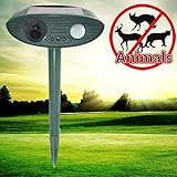 Demiawaking 地面に差し込むだけで超音波で自動撃退 　可充電式　野外　害獣・害虫対策用品 一台でなんと約20-50平方メートルに効果あり ブルー