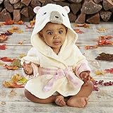 ベビーアスペン Baby Aspen 女の子用まるごとハッピー白クマさんタオル地フード付きバスローブ [並行輸入品]