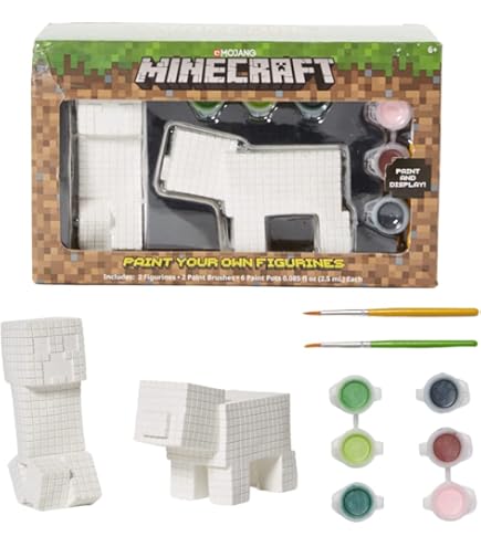 Kit Punto Croce Ufficiale Minecraft Paladone - 4 Personaggi: Creeper, TNT, Spada E Volpe