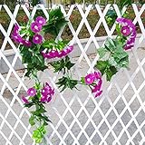 31.50 feet-4 pcs人工Morning Gloryフェンスフラワーシルク結婚式パーティーGarlands GM-HM080
