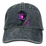 大人 デニム キャップ恐竜 今季最新 ウトドア レジャー・キャップ ストーリート系 紫外線対策 日よけ 小顔効果 プリント付き 無地 ライトブルー