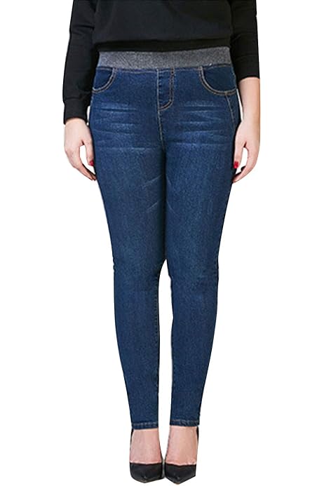 Fleece Lined Jeans Slim Fit Jeggings 