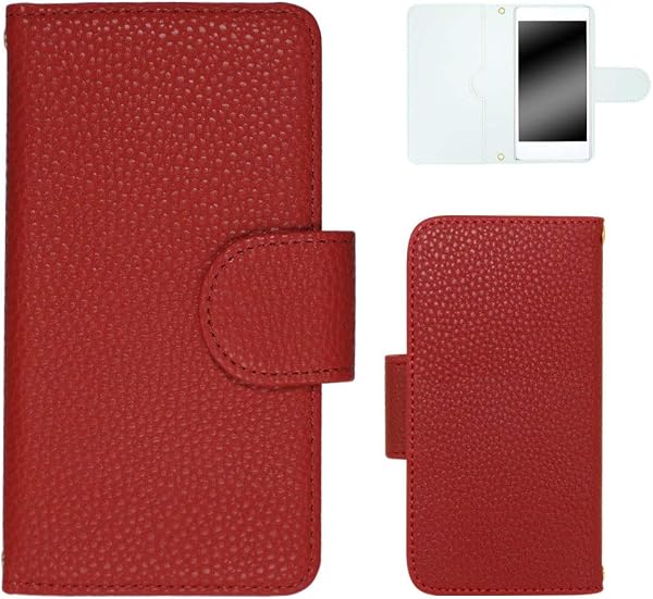 ホワイトナッツ らくらくスマートフォン3 F-06F スマホケース 手帳 レザー風 20 ワインレッド ケース スリー 手帳型 カバー スマホカバー WN-OD282996_ML - 1
