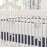Carousel Designs Navy and Gray Woodland Crib Bumper by Carousel Designs