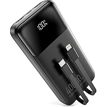 Amazon | モバイルバッテリー 超軽量 小型 【22000mAh大容量 4つの