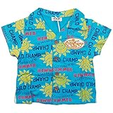 《初夏盛夏対応》 CHILD CHAMP(チャイルド チャンプ) 布帛太陽ニコチャンアロハシャツ 95cm/BL NO.C-86182201