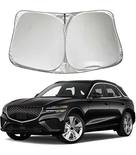 Windshield Sun Shade Custom Fit For 2022 2023 2024 2025 Genesis Gv70 Accessories Foldable Sunshade Sun Blocker Protect Car From - View #11