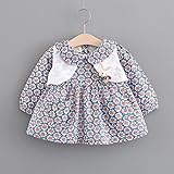 ベビー服ワンピース 子供服 女の子 Pojour 長袖ドレス 可愛い花柄 秋冬 オシャレ 通園 発表会 旅行 記念日 プレゼント