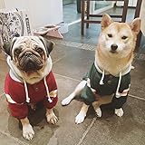 ドックウェア 柴犬 パグ ブルドック パーカー トレーナー (2.XXL, グリーン) [並行輸入品]