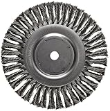 Weiler Dualife Standard Wire Wheel Brush, Round Hole, Steel, Partial Twist Knotted, 8" Diameter, 0.0