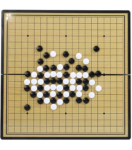 Amazon | 囲碁 囲碁盤 セット 碁石 囲碁セット 碁盤 五目並べ 棋譜並べ