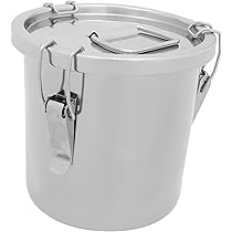 Amazon｜GOOHOCHY ステンレススチール製ミルク缶 ロック可能な蓋