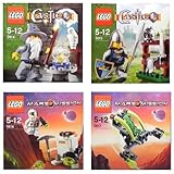 限定 レゴ（LEGO） キャッスル＆マーズ・ミッション 魔法使い＆騎士＆ミニロボット＆エイリアン・ジェット ４個セット ミニフィグブロック積み木