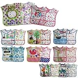 ポケット付きお食事エプロン 2枚組 ナイロン素材 出産祝い お食事用 保育園 スタイ ベビー 赤ちゃん プレゼント ビニール 折り畳み EVA 防水 入園入学 セール(I)