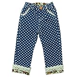 SCHNEE(スネー) ストレッチカツラギ水玉パンツ 90cm/ネイビー NO.F-641505