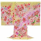 お宮参り 着物 女の子 初着 産着 正絹 鼓 鞠 黄色 女児 祝着 一つ身 着物タウン 3370-00312
