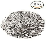 Manyee 120pcs 35 mmシルバートーンワニ口クリップクロコダイルクランプforバッテリーテストクリップケーブルリードPlaceカードホルダー