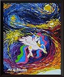 uhomate My Little Pony The Little Pony壁装飾Vincent van Gogh starry nightポスターホームキャンバス壁アート記念ギフトベビーギフト子供部