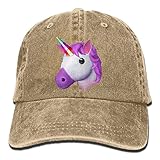 大人 デニム キャップユニコーン 絵文字 大人気 ヒップホップ レジャー・キャップ かわいい 紫外線対策 日よけ 小顔効果 プリント付き 無地 ベージュ