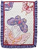 Divine Baby Asia Girl Promise Ruffle, White/Pink/Purple, 33' x 44' [並行輸入品]