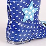 SF 可愛いキッズ用レインブーツ 子供 子ども用　雨靴　梅雨対抗　ながぐつ レインシューズ 　ボーイズシューズ レイングッズ　雨具 (内寸16cm, ブルードット)