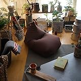 ビーズクッション Rg 通気性の良いコットン100% [ブラウン] ソファ 座椅子 日本製