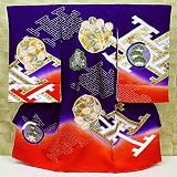 【紗綾型紋様・吉祥松・紫赤ぼかし】 女児　初着　祝着 のしめ 産着 女の子のお宮参り着物 高級 フードセットプレゼント付