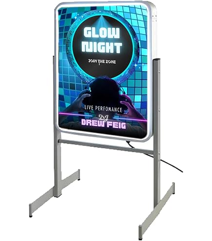 Amazon | 看板 店舗用看板 電飾看板 LED照明入り看板小型電飾 スタンド