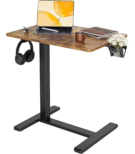 Amazon｜ベッド用昇降テーブル ダークブラウン LW-80DB (大商産業