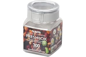 【2026新モデル】タケヤ化学工業 TAKEYA フレッシュロック 角型 300ml グレー 保存容器 | FRESHLOK 角型, 高気密性, ワンタッチ開閉, 調味料・小麦粉用