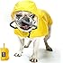 ALANSNOW 小型犬用レインコート 折り畳み 収納便利 雨散歩 お出かけ 犬用雨具 濡れない 犬用レーンコートポンチョ (イエロー, L)