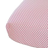 オリバーB OBS0302ジオサークルベビーベッドシート - フクシアホワイト