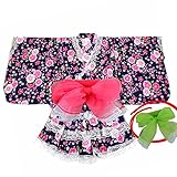 浴衣ドレス 子供用 女の子 浴衣 ガールズ 帯2本付き 七夕 夏祭り 花火大会 fo-tmyd01 120cm No06