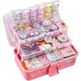 キーホルダー シール アクリル ハンドメイド りパーツ メイクキット デコレーション DIY 手芸用品 オリジナル キーホルダー プレゼント 463点セット ケースフロ (739件+クリーム のり+つりづか)