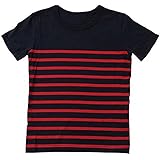 [commencer] （コマンス） 子供服 ボーダー切り替え 短袖 Tシャツ 100-160cm 男の子 女の子 キッズ カットソートップス