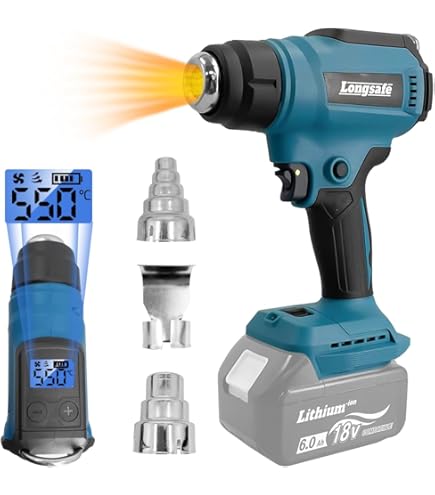 50～550°温度調整 充電式 小型 コードレス ヒートガン 4段階風速 高低 ホットガン 小型 充電式 コードレス ヒートガン Uaoaii | Amazon LCb その他