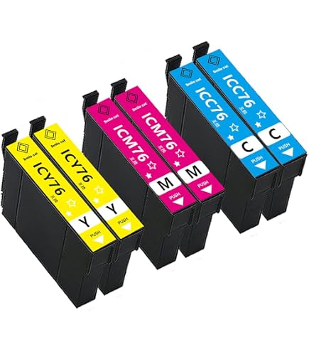 Amazon.co.jp: EPSON エプソン IC4CL76 (BK/C/M/Y) 全色XXL大容量 4色