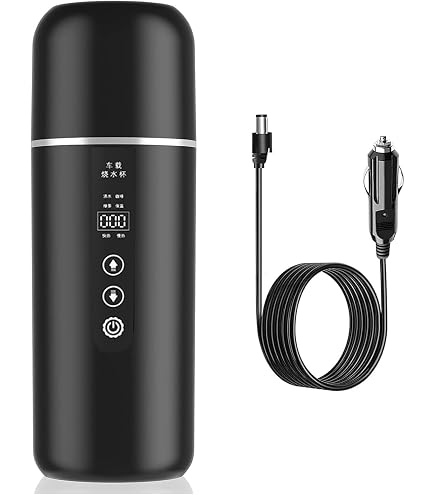 Amazon.co.jp: 車載電気ケトル 12V-24V兼用 500ml 車用湯沸かしケトル