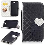 Aireratze(TM) Samsung Galaxy J7 2017 ケース　PU　手帳型　携帯電話用 [USBケーブルは無料です]　カバー カード収納ポケット付き　マグネット式　ストラップ付き　
