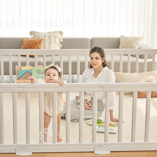 Amazon.co.jp: 赤ちゃん ベビーサークル 扉付き 大型 ハイタイプ