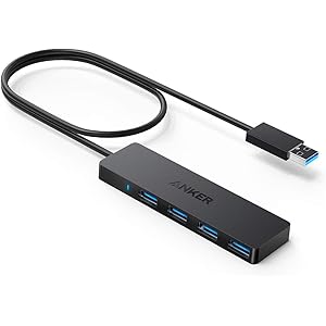 Anker USB3.0 ウルトラスリム 4ポートハブ (改善版), USB ハブ 60cm ケーブル バスパワー 軽量…
