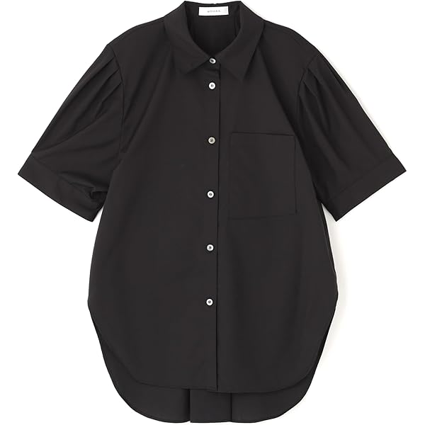 Amazon | [アドーア] タンブラーローンブラウス ブラック 38 | シャツ