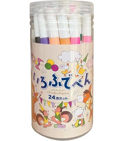 Amazon | コクヨ(KOKUYO) いろふでぺん 24色セット 水性ブラッシュペン