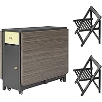 Amazon｜ダイニングテーブルセット 2-4人用、折りたたみデスク 伸長式