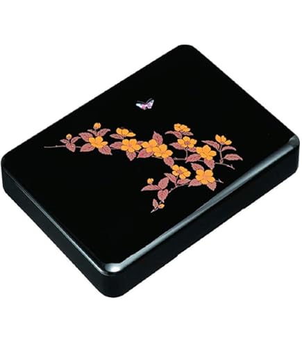 Amazon.co.jp: 会津漆器 手文庫(文箱) 10.0 黒 平文庫 夢あかり(内布貼