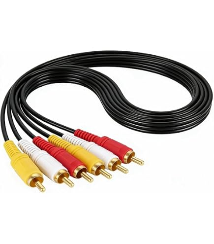 Amazon | avケーブル 3RCAケーブル 3対3 AVケーブル 赤白黄 三色AV
