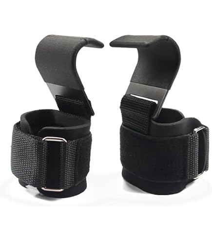 ウェイトリフティングフックグリップ-8mm厚パッド入りネオプレン ダブルステッチ 重量挙げフックグリップ 8 mm厚 パッドネオプレン ダブルステッチ 滑り