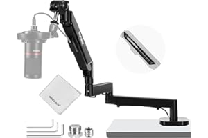 NEEWER マイクアームマウント 卓上用 ロープロファイル 360°回転 関節式ブームアーム 調整可能 空気圧ダンピング/ケーブルマネジメント/クリーニングクロス付き 卓上マウントホルダー コンパチブル MV7 SM7Bマイクロホン ゲーム/生放送